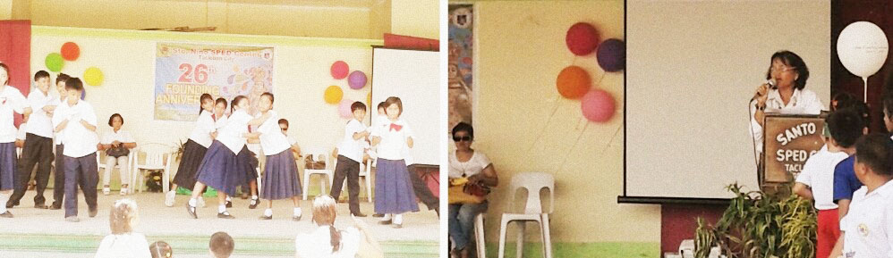 Pupils with special needs get to showcase their talents like other regular students during special occasions at Sto. Niño Sped Center in Tacloban, like they did during the schools anniversary program held recently.   (by Eileen Ballesteros)