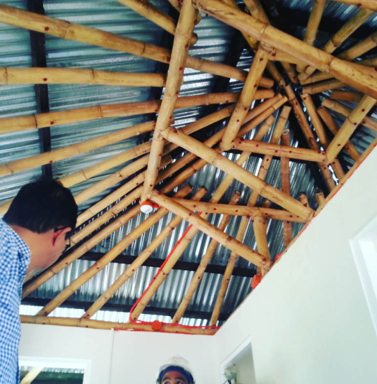 Bamboo is used as a housing material introduced by the Operation Blessing Inc, a non-government organization that will build more 324 permanent shelters to families in Tacloban whose houses were totally destroyed by supertyphoon “Yolanda.” (ROEL T. AMAZONA)