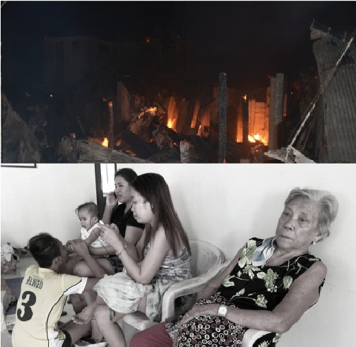 Cruzita Homerez, 75,   welcomes 2016 with a heavy heart after she lost all her belongings and house when fire razed houses in Brgy 56 Pericohon while residents were busy celebrating New Year’s Revelry.   (ROEL  AMAZONA)