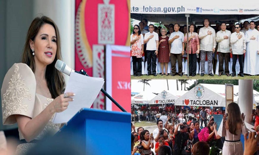 Tacloban City Mayor Cristina Gonzales Romualdez, in her inaugural speech, vowed to improve the living conditions of her people and move to safe areas those living in danger zones in the city.The new city mayor was joined by department heads of the Tacloban city government and other officials of different government offices during her inauguration and oath-taking on June 30,2016 at the City Hall grounds.(GAY GASPAY, TISAT)