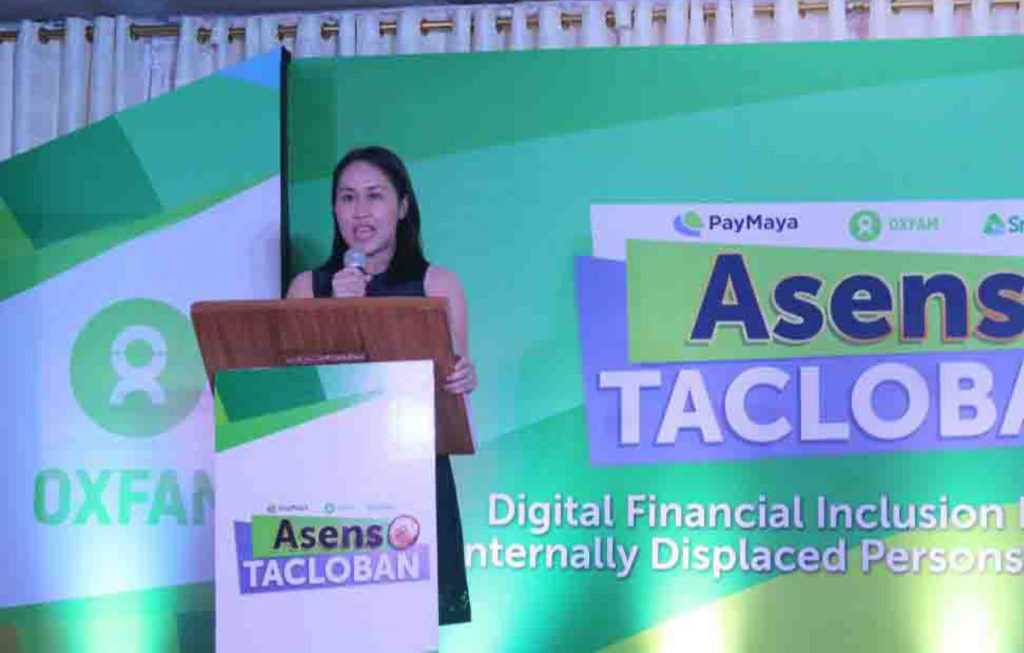 September 11, 2016 - International aid organization Oxfam, Smart Communications and PayMaya Philippines, in collaboration with the Tacloban City government, launched Sunday(Sept.11) a financial inclusion program aimed at making communities more resilient through mobile money and financial literacy training.  (MEL CASPE)