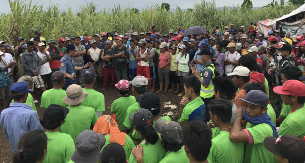 Sugar farmers from Barangay Sumangga, Ormoc City have to wait until April 4 for them to freely harvest sugarcanes from the lots awarded to them by DAR after previous owner of the property questioned the move. (Kaisahan Photo)