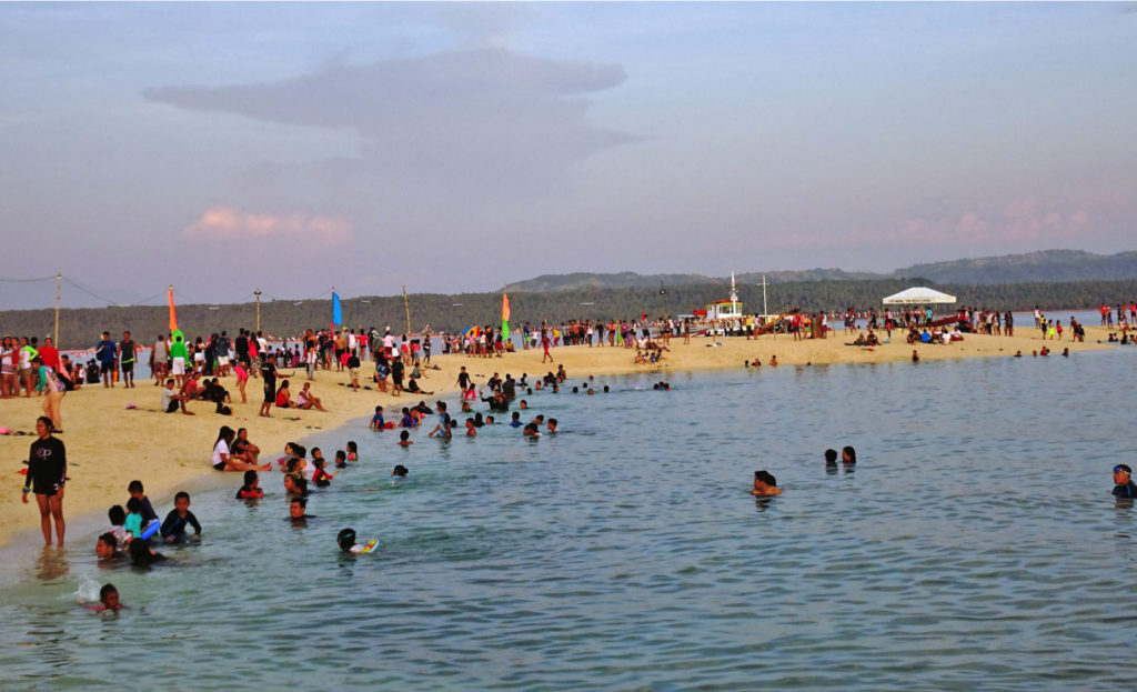 The Higatagan Island located in Naval, Biliran, was the site of the first-ever water sports competition held on April 30- May 1. The municipal government is promoting the island, consisting of a white beach with long sandbar, as a tourist attraction.   (photo by vicky Arnaiz)