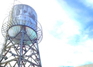 DPWH NSSDEO inspects deteriorated Steel Water Tanks in Palapag