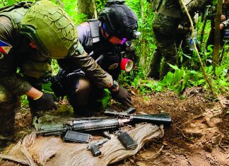 Army, PNP recover explosives, firearms from former NPA hideout in Leyte